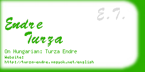 endre turza business card